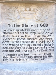 Eastcombe War Memorial Dedication